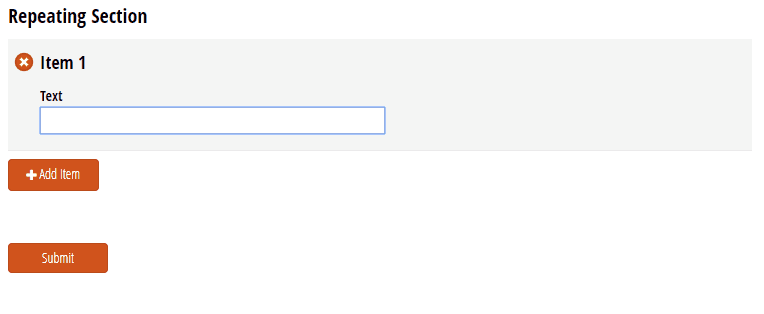 Select a specific field value from the first item in a repeating section.