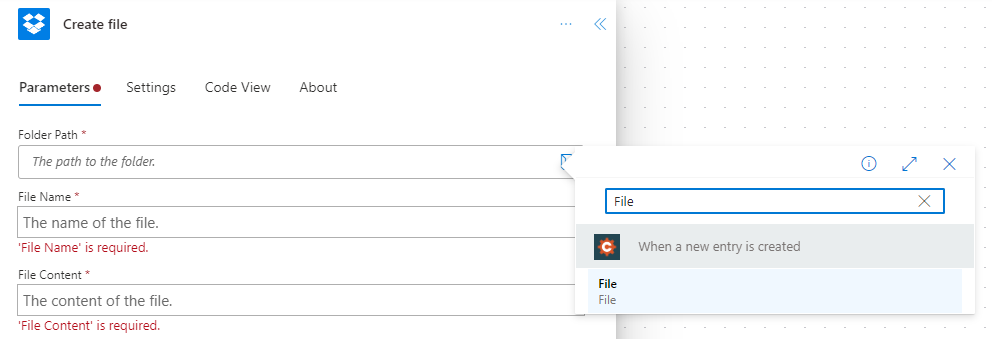 Sending an uploaded file through Microsoft Power Automate.