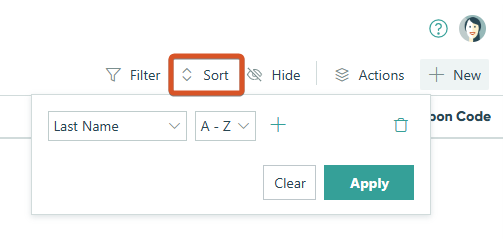 How to sort entries by last name.