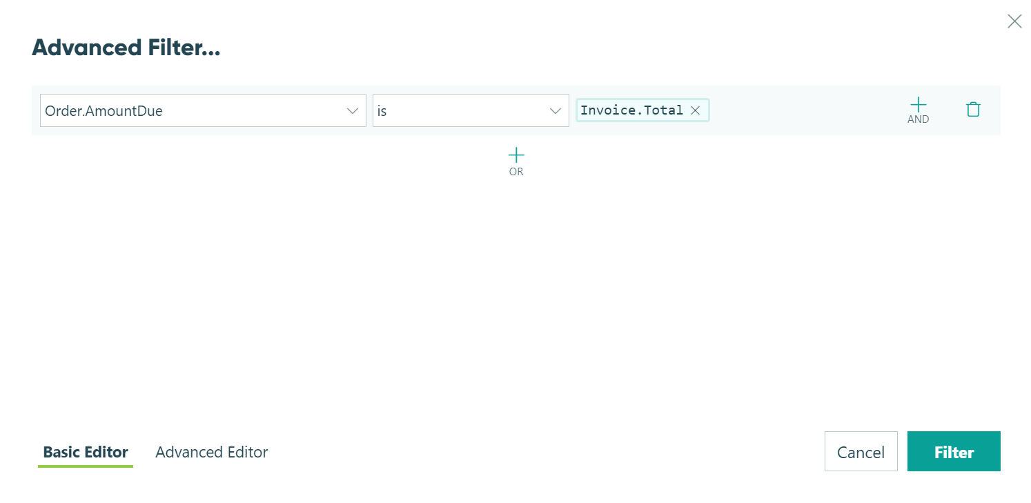 Use the advanced filter to filter by entry status.