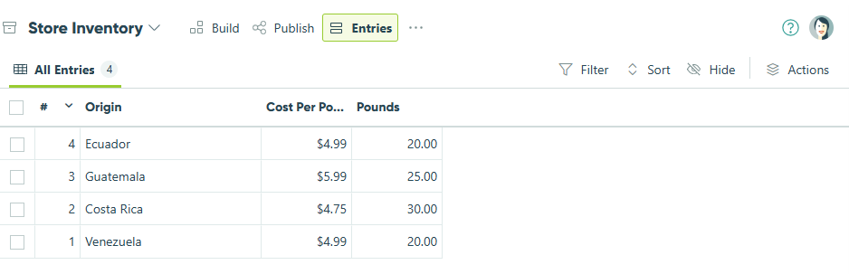 Populate the form entries with any necessary details about your suppliers.