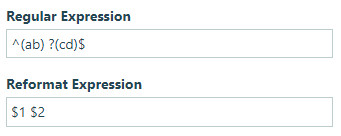 Use a reformat expression to change the order of user input.