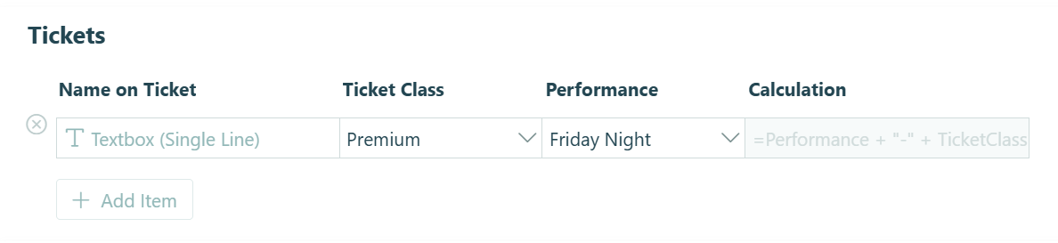 Add a Repeating Section to allow multiple ticket purchases.