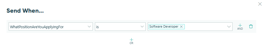 Use email settings to route applications to appropriate hiring managers