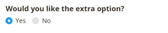 A Yes/No field used to charge an optional fee.
