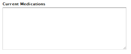 Current Medications textbox.