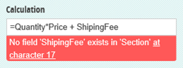 Calculating an order total but error message says field inserted doesn't exist.