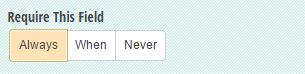 Field set to always be required.