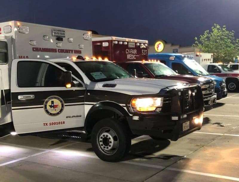 Chambers County Texas EMS Vehicles.