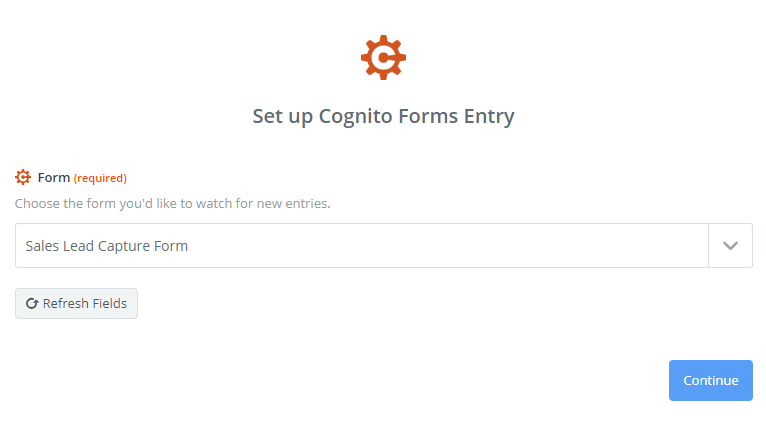 Set up a trigger in Cognito Forms entry.