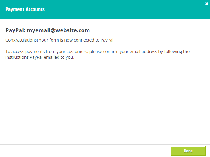 Connect your PayPal account to Cognito Forms.