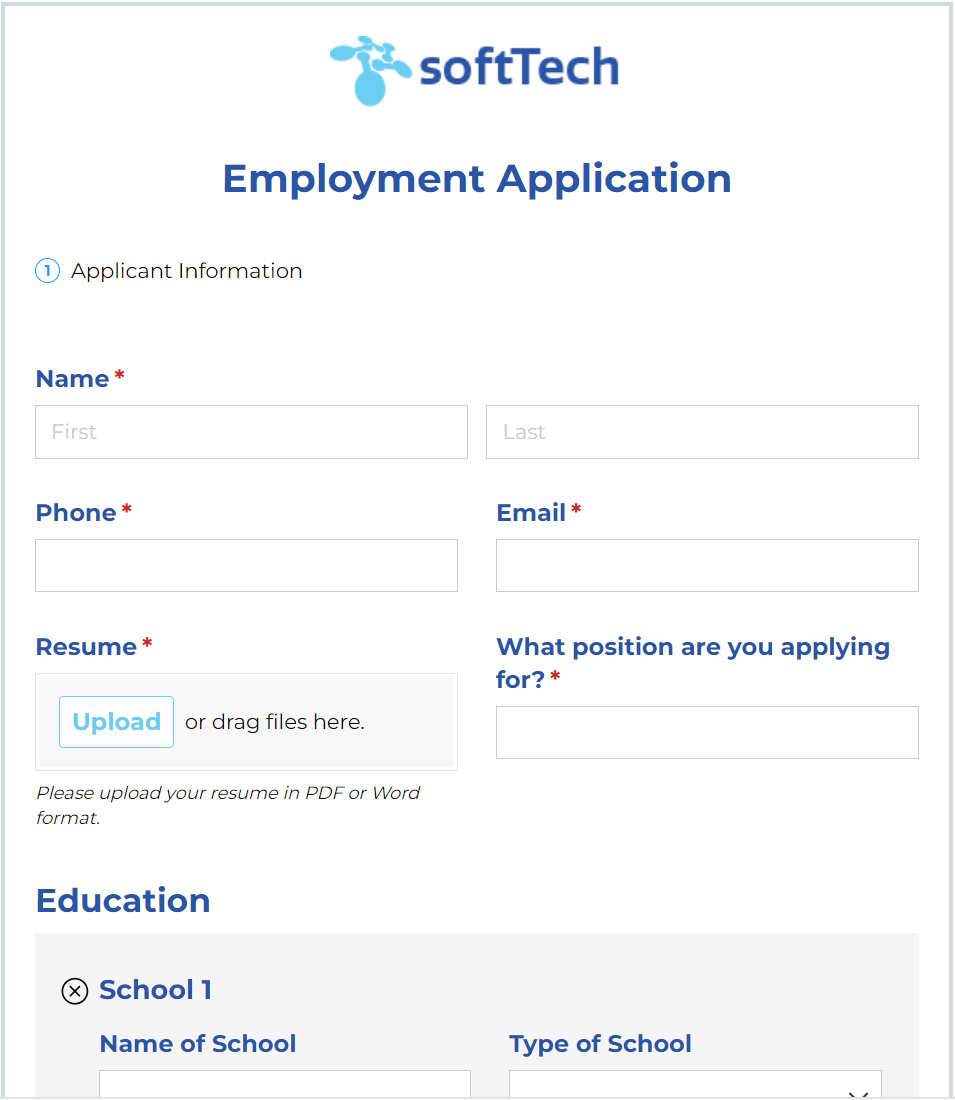 Employement Application