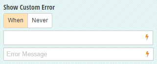 The custom error field allows users to create their own validation rules for their form fields.