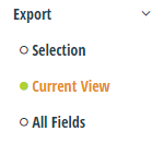 Export the current view to an Excel spreadsheet.
