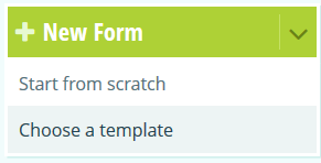Create a new form using a template.