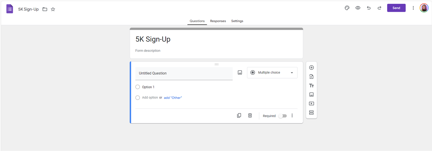 Google forms 5k signup.