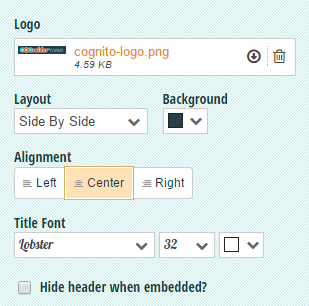 Add logo using the style editor.