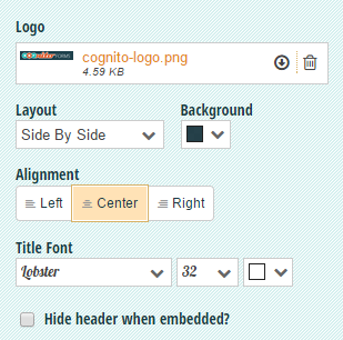 Add a logo to the header section.