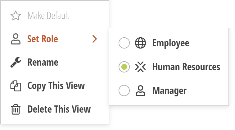 Setting a human resources role.