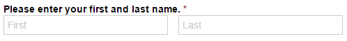 A Name field with a custom label: 