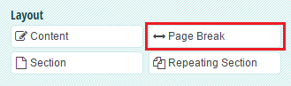 Insert page breaks to create a multi-page form.