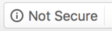 Not secure warning in Google Chrome.