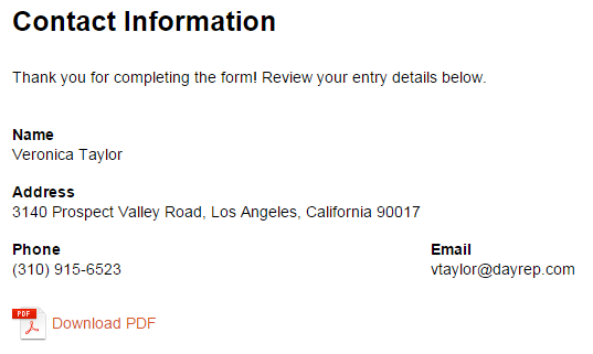 How do I make the confirmation email form look nicer?