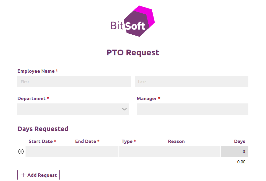 pto request form