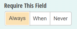 Require This Field option