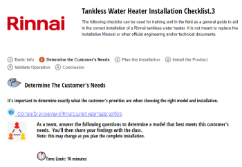 Rinnai Water Heater Installation added training slides.