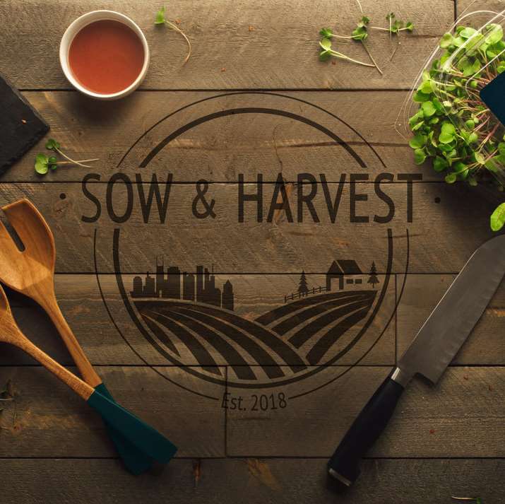 Sow and Harvest logo.