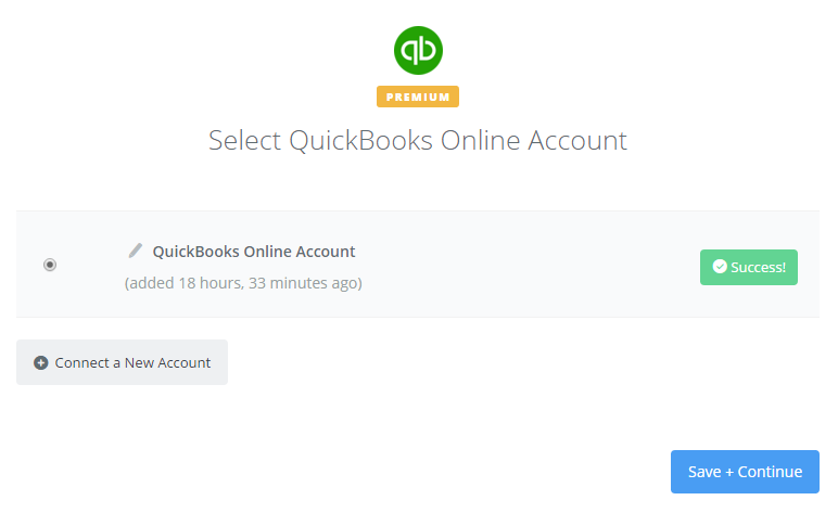 Connect your QuickBooks Online account.