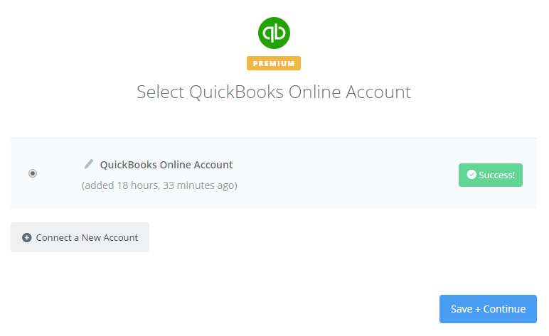 Connect QuickBooks online account.