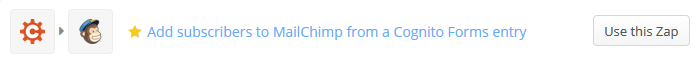 Zapier and MailChimp integration.