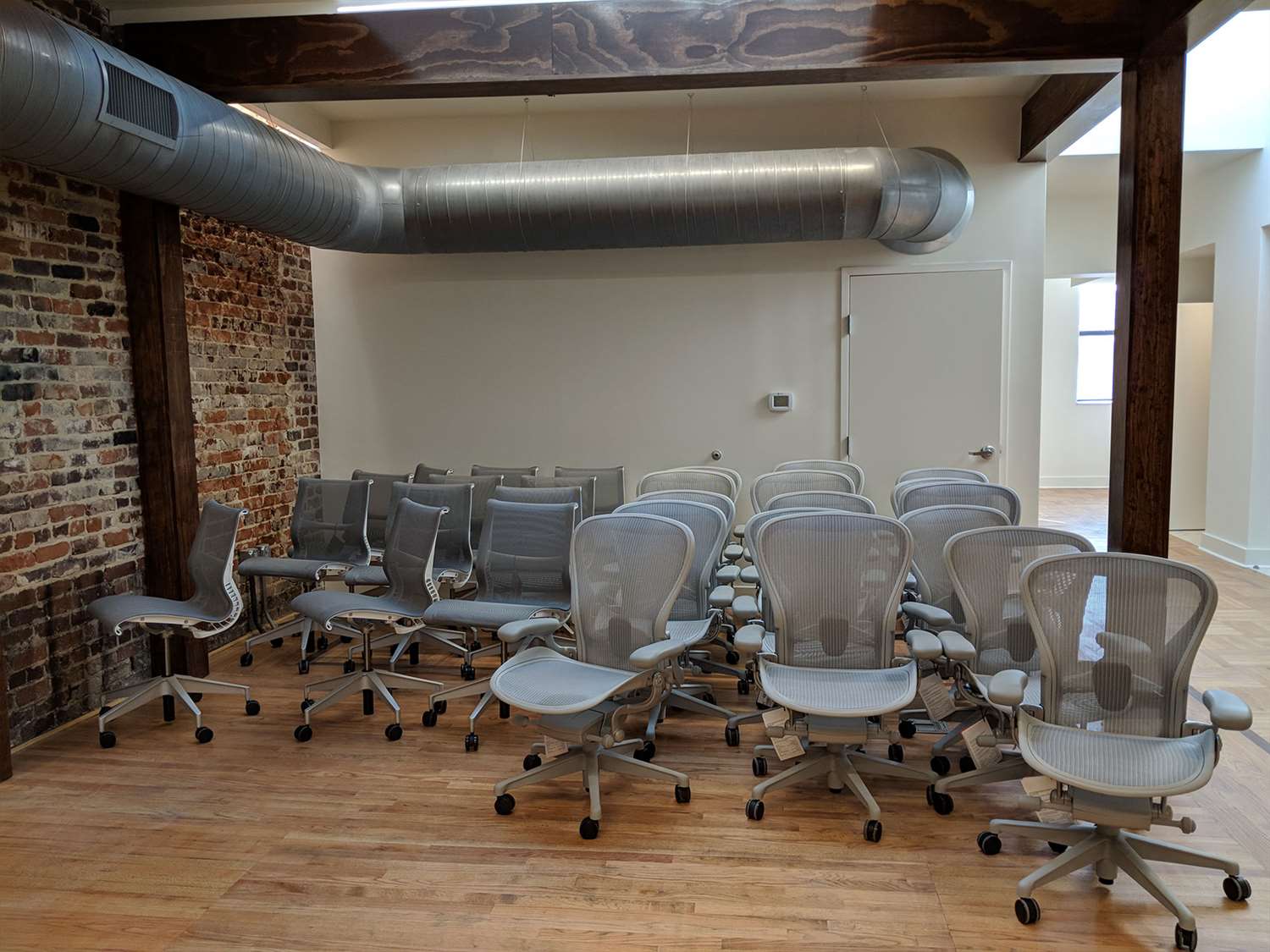 We started with our herd/flock/drove/whatever you call an abundant amount of chairs.