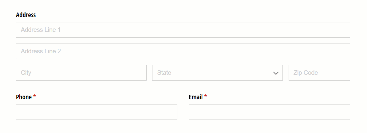 Automatically suggest addresses as users start typing into an Address field.