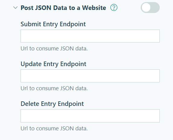 Post JSON Data to a Website.