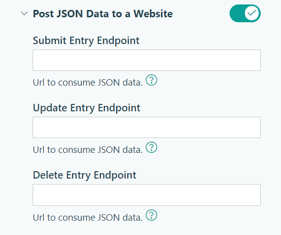 Post JSON data to a website.