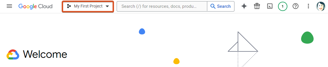 Add a new project in Google Cloud.
