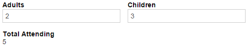 Calculation fields on form.