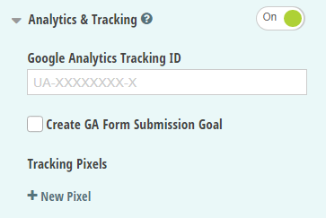 Enable Analytics & Tracking.