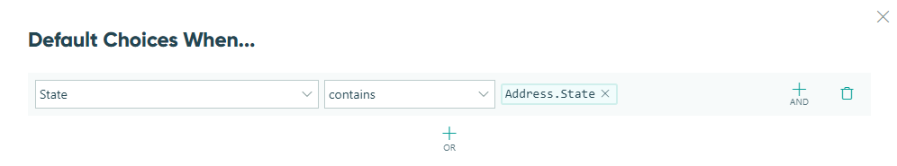 Default choices based on the customer's address.