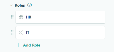 Roles included in a New Employee Onboarding workflow.