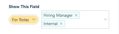 Conditionally show the Hiring Manager section based on role.