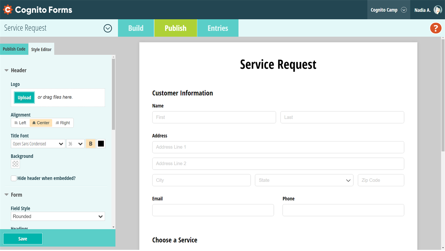 How to build an online form Cognito Forms