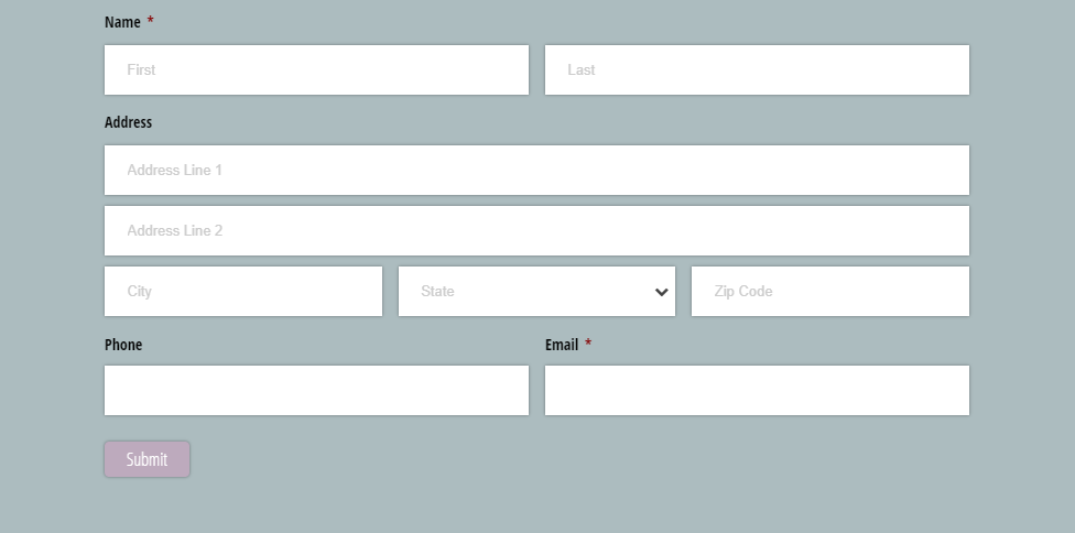 Customize the background of your embedded form with CSS.