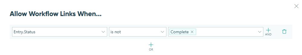 Discontinue workflow links using conditional logic.