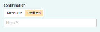 Redirect a user to your own URL.