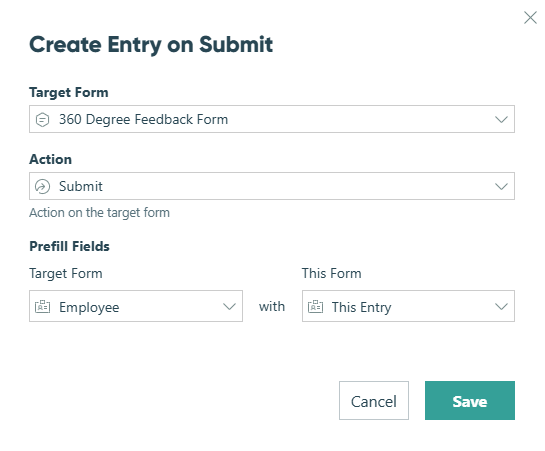 Automatically create entries to build powerful multi-form workflows.