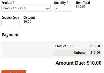 Discount Codes Feature for Online Order Forms